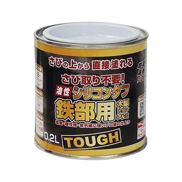 他サイト： ニッペ ペンキ 塗料 油性シリコンタフ 0.2L グレー（灰） 油性 つやあり 屋内外 日本製 4976124219016の商品画像