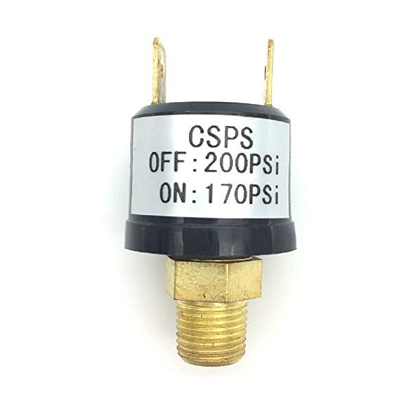 エアサス プレッシャー スイッチ 170-200PSi 1/8NPT ネジ エアホーン