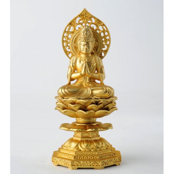 仏像 勢至菩薩 15cm（金メッキ/24金） 仏師：牧田秀雲 原型＿（午年