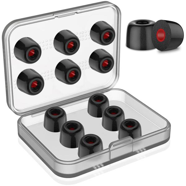 他サイト： FEYCH イヤーピース 6ペア(Mサイズ6ペア) ウレタン製 低反発 イヤホンパッド イヤホンキャップ イヤホンイヤーピース 遮音性 交換用 脱落防の商品画像