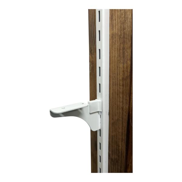 和気産業(Waki Sangyo) 1X4ピラシェル棚受 棚受け金具 1X4材 1枚用 左 84mm ピラシェルシリーズ 棚板 壁面 収納 1枚入 白