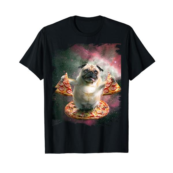 【ご購入後の当店からの連絡はご登録のメールアドレスに通知いたします。必ずご確認ください】【商品概要】【商品説明】【商品詳細】ブランド：Random Galaxy商品種別：ペット用品商品名：ピザを持った面白いパグ犬 Tシャツ製造元：Rando...