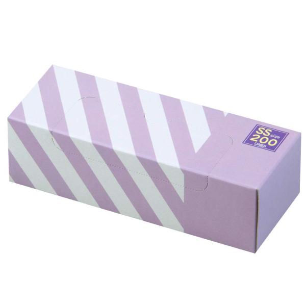 他サイト： 驚異の防臭袋 BOS (ボス) ストライプパッケージ /ラベンダーSSサイズ200枚入 赤ちゃん用 おむつ ・ ペット うんち ・ 生ゴミ ・ サニタの商品画像