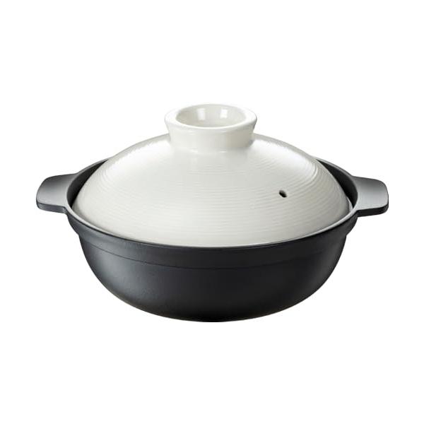 イシガキ 鉄鋳物 鍋 8号 3〜4人用 約幅28×奥行24×高さ8cm 容量1.8Ｌ デリッシュ・ライフ IH 直火 対応可
