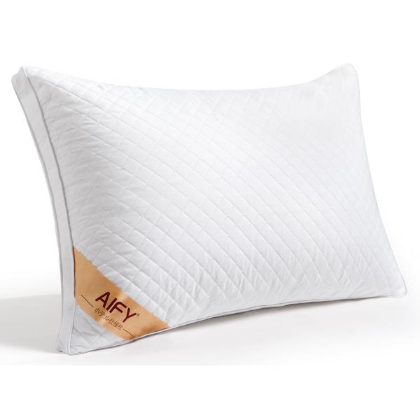 他サイト： AIFY 枕 ホテル仕様 低中タイプ 高さ 16cm 仰向け うつぶせ寝 柔らかい枕 寝心地良い枕 安眠 まくら 丸洗い可能 立体構造 チェック柄 4の商品画像