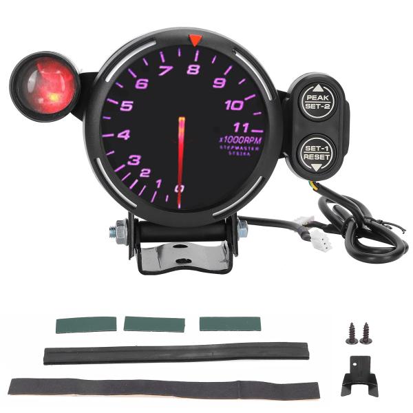 Akozon タコメータ 3.15インチ80mmカータコメーターRPM 防水ゲージメーター7色 高感度 自動車機器