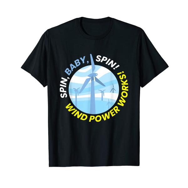風力発電作品I 風力発電 風力エネルギー 再生可能 風力タービン Tシャツ