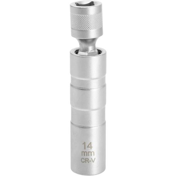 他サイト： スパークプラグレンチ 14mm / 16mm 差込角3/8" 12角薄壁 360度回転 ユニバーサルジョイント スパークプラグソケット (14mm)の商品画像