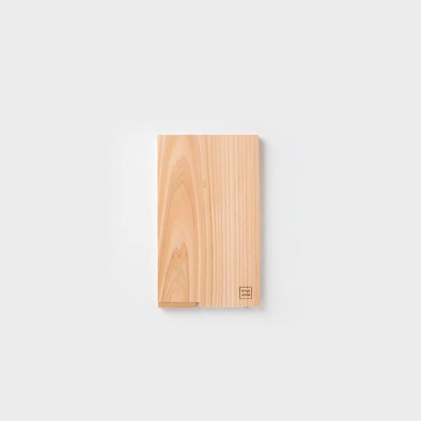 STYLE JAPAN スタイルジャパン 小さな立つまな板 高知県産四万十ひのき 長方形 W13×D1×H22cm 自立する スタンド式 軽い 薄い