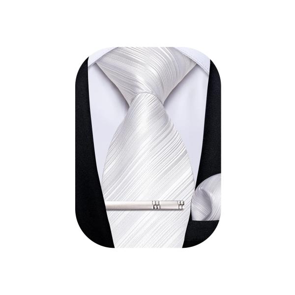 【ご購入後の当店からの連絡はご登録のメールアドレスに通知いたします。必ずご確認ください】【商品概要】【セット内容】：ネクタイ(長さ150cm*大剣先幅8cm)、ポケットチーフ（23*23cm）、タイピン、3点セットです。黒いギフトボックスの...