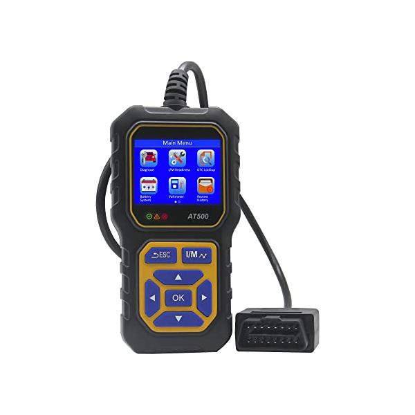 iKiKin OBD2 故障診断機 自動車 診断機 AT500 故障コードの読み取りと消去 エンジンチェックランプの消し CAN 診断スキャンツール