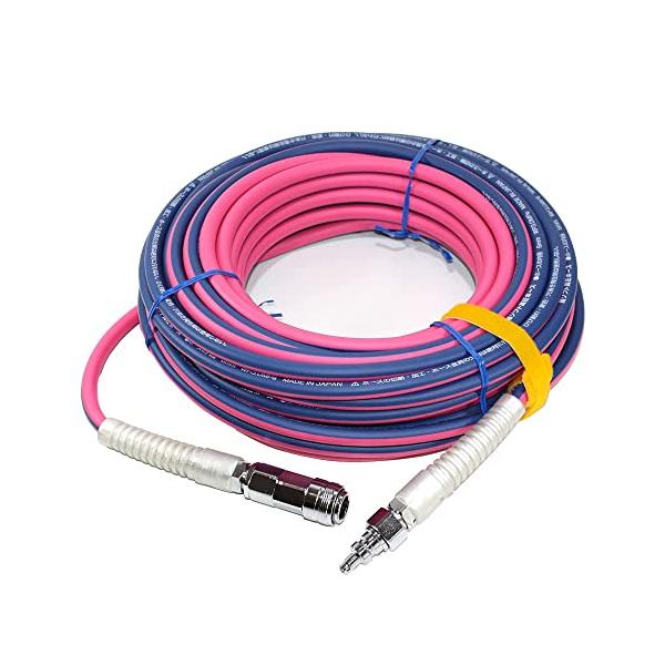 Mach マッハ 高圧20mエアーホース 内径6.0mm ピンク&ネイビー Mach マッハ 高圧20mエアーホース 内径6.0mm ピンク&ネイビー