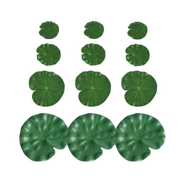 【ご購入後の当店からの連絡はご登録のメールアドレスに通知いたします。必ずご確認ください】【商品概要】サイズ：18cm、13cm、15cm、10cm。セット内容：12個セット。各サイズ3つ。素材：シミュレーションハスの葉は、魚の健康や水族館の...