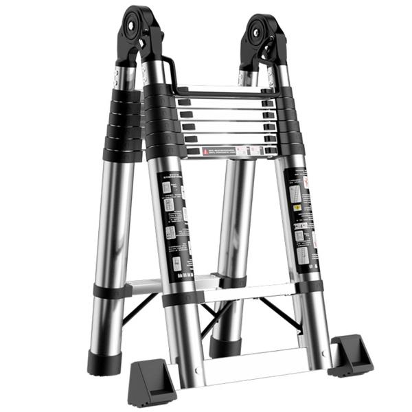 xixi-home 伸縮はしご 耐荷重150KG 2.5m+2.5m 最長5m 両用 スライド式