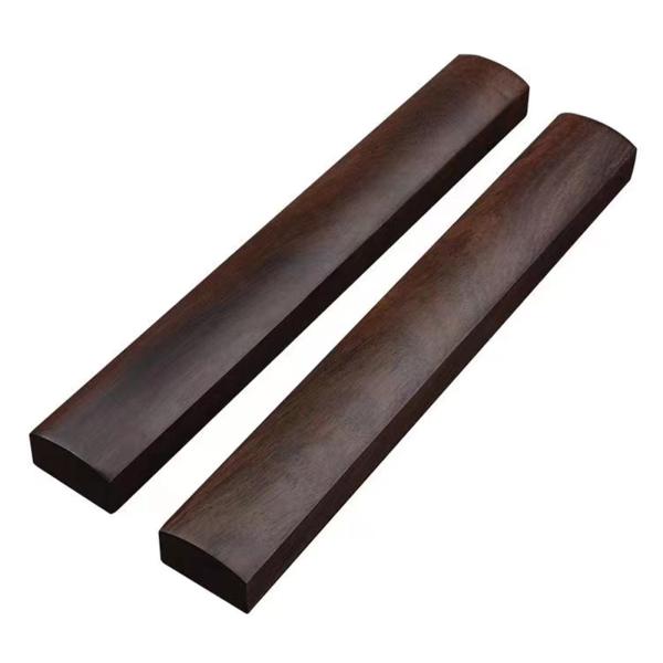 MOYIDUE と呼ばれる拍子木 音木(戒尺)一対 寺院仏具 密教法具 お盆用品 仏具 お彼岸 書道 絵画 用木製ペーパーウェイト 黒檀製,18 x