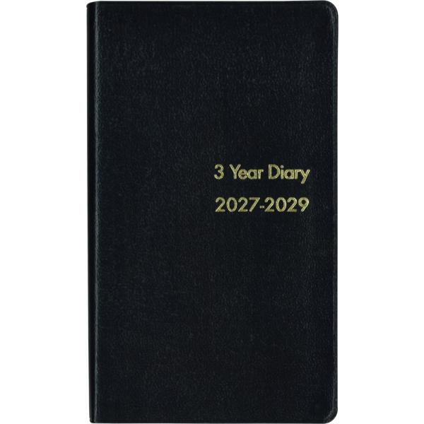 博文館 手帳 2027年 3年連用手帳 皮装 No.68 (2027年 1月始まり)
