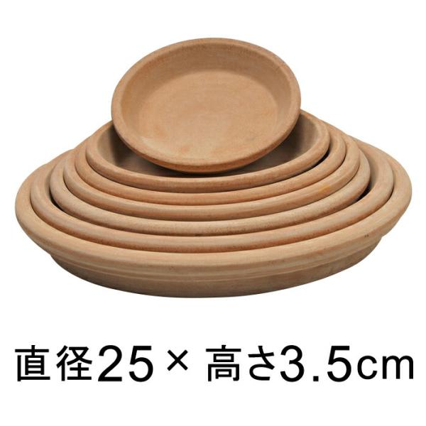 アリーナ テラコッタ 受皿 25cm◆適合する鉢◆底直径が19.5cm以下の植木鉢 ◆色味に個体差あり