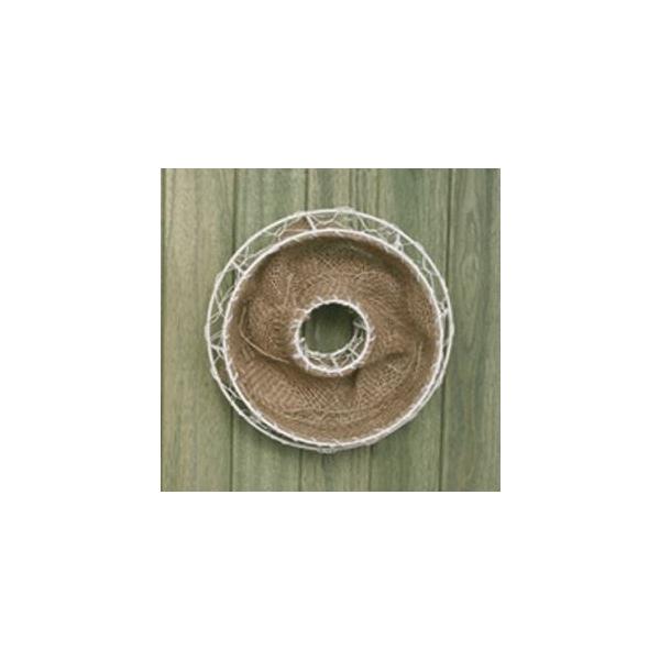 直接 植え込み 直植え 自作 玄関 土台 花苗 メッシュプランター ラウンド 丸 cm S字フック付 寄せ植え リース ハンギング ホワイト 麻布 代購幫