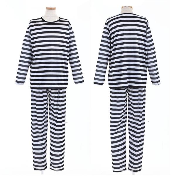 囚人服 囚人 コスプレ 衣装 メンズ レディース コスチューム 男 女 長袖 ハロウィン Buyee 日本代购平台 产品购物网站大全 Buyee一站式代购 Bot Online