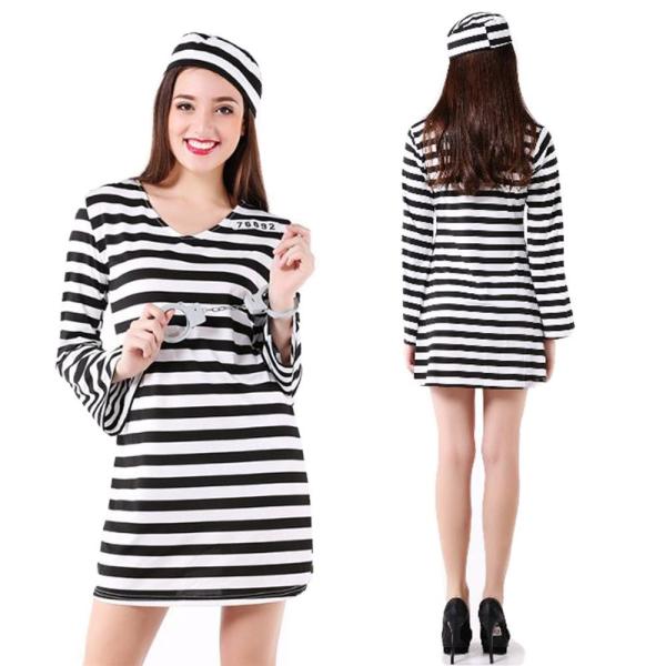 囚人服 コスプレ 衣装 囚人 コスチューム 女 レディース 長袖 Buyee 日本代购平台 产品购物网站大全 Buyee一站式代购 Bot Online