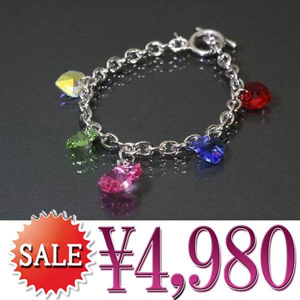 SWAROVSKI（スワロフスキー） キラキラハートチャーム ポップカラー 