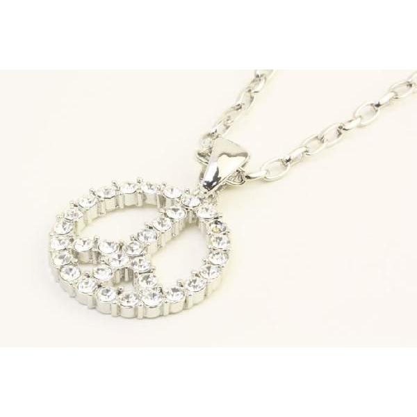 メンズ ピースマーク チェーンネックレス きらきら スワロフスキー メンズ ユニセックス Wms N 32 Wms N 32 ステージアクセサリーゴージャス屋 通販 Yahoo ショッピング