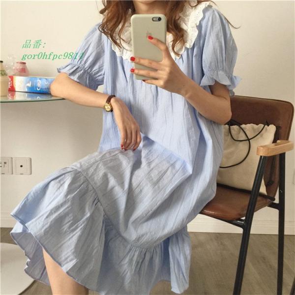ルームワンピース 寝着 可愛い 部屋着 大人 パジャマ レディース ナイトウェア ワンピース 夏 体型カバー 半袖 シンプル ルームウェア ゆったり 春 柔らかめ Gor0hfpc9814 Goroku 五六服飾店 通販 Yahoo ショッピング