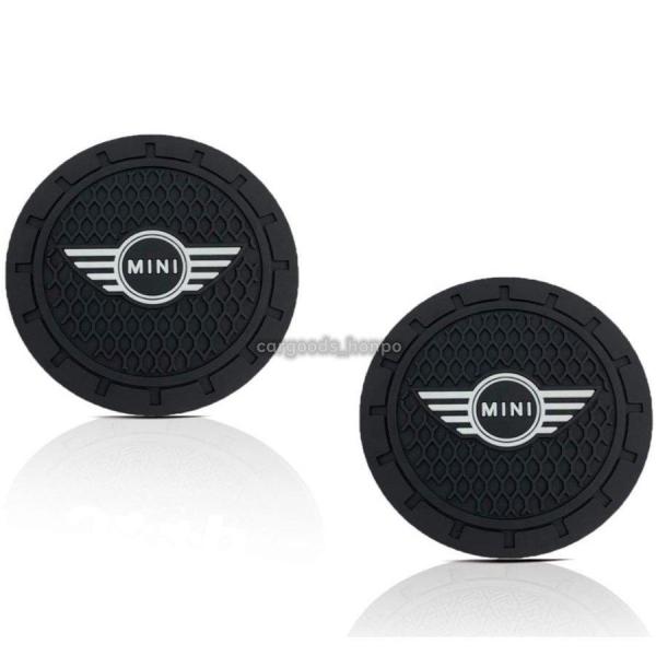 MINI ミニ用ドリンクホルダー コースター2点セット 厚さ5mm 直径70mm F54 F55 F56 F60 クーパー S クロスオーバー COOPER C