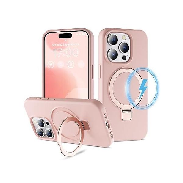 imluckies 液体シリコン iPhone 15 Pro Max用ケース マグネットで見え