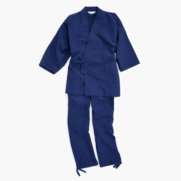 藍染 作務衣 メンズ 男性用 春夏用 日本製 [阿波正藍しじら織夏の作務衣 (M-LL)] 敬老の日 父の日 送料無料