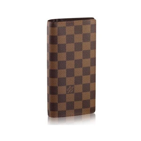 Louis Vuitton N60017 Portefeuille Brazza Damier Ebene Long Wallet Canvas  Women's Louis Vuitton Auction