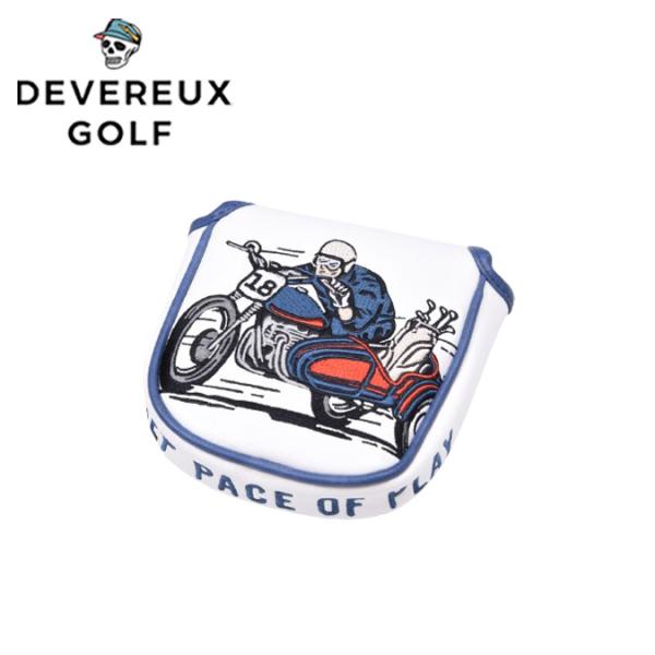 【26AW】DEVEREUX GOLF デヴァローゴルフ CHECKERED SIDECAR MALLET COVER / サイドカー刺繍入り センターシャフト対応 マレットタイプ パターカバー 075364833