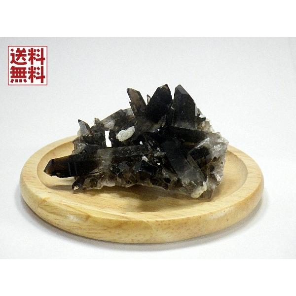 黒水晶クラスター 台座付き