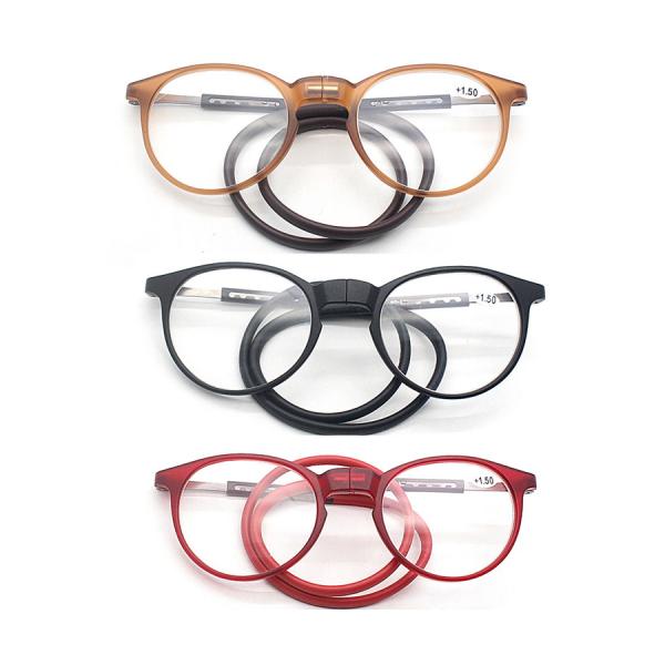 男女兼用。お洒落で軽いマグネット付き老眼鏡。首からぶら下げる事ができ、ファッショナブル。人気のボストンタイプ。ベーシックな黒と赤・ブラウン。「つる」の部分は伸縮します。値段も安く、プレゼントにも喜ばれますよ。この際まとめてのご購入もいかがで...