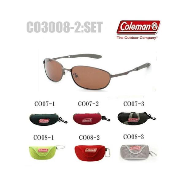 他サイト： coleman（コールマン）偏光サングラス　CO3008-2 メンズ　レディース　サングラスケース付き　の商品画像