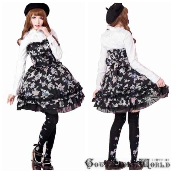 ゴスロリワールド Glp ゴスロリ 2点セット花柄 ワンピース ゴシック パンク ロック ロリータ ビジュアル系 V系 服 衣装 サイズ交換可能 品質自信有 Buyee Buyee Jasa Perwakilan Pembelian Barang Online Di Jepang
