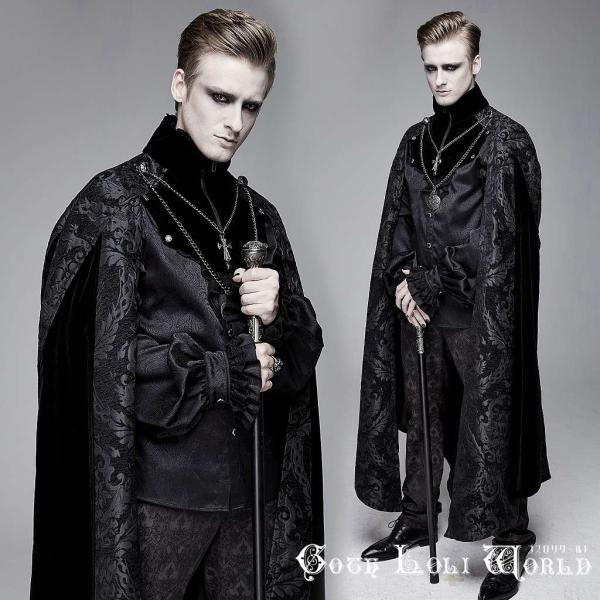 MADGIRL 黒 十字架 スタッズ ロングジャケット ゴスロリ パンク BLOOD オリジナル コート Darkness 暗黒系 十字架 メタルモール