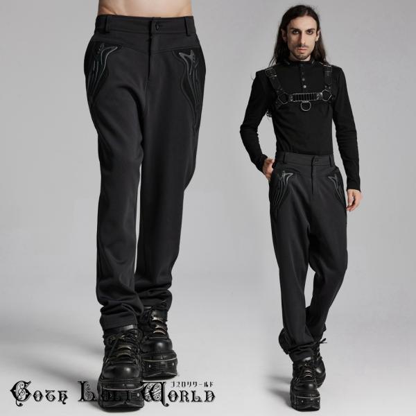【美鬼　☆様お取置き】ゆったりシルエット ダブルガーゼ サルエルパンツ ブラック gothic_wk-668xcm-bk