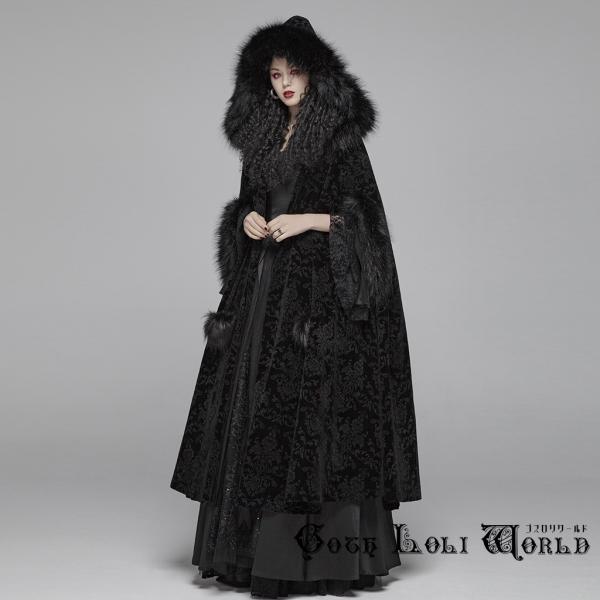 ゴスロリワールド WY-1038DPF-BK ゴージャスジャガードクローク マント