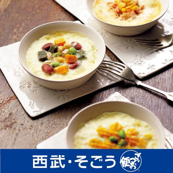 チーズ工房 酪楽館 のナチュラルチーズと、鮭やかぼちゃなど、北海道産の多彩な素材を使ったグラタン。生クリーム不使用のホワイトソースは優しい味わいです。