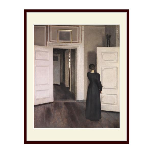 複製画 額付き：ヴィルヘルム ハマスホイ・「Vilhelm Hammershoi」