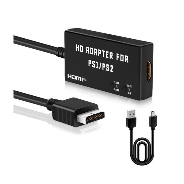 他サイト： McbazelPS1/PS2専用HDTVからHDMI変換コンバーターアスペクト比切り替えスイッチ内蔵4:3から16:9変換可能HDMI変換接続コンバータの商品画像