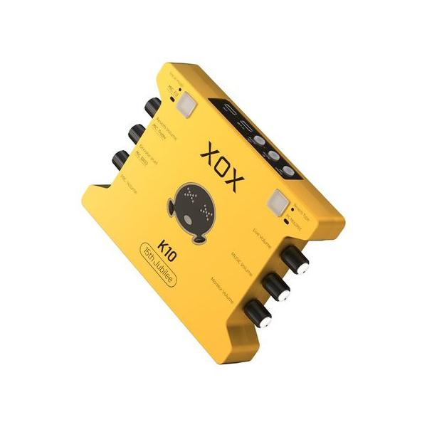 XOX K10 15TH USBオーディオインターフェース、ストリーミング、録音、ポッドキャスト録音スタジオ品質録音,Bluetooth対応デュアルプ