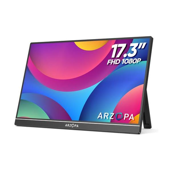 他サイト： ARZOPA17.3インチモニター1920*1080ゲーミング用ディスプレイIPS液晶パネル薄型自立型スイッチ用USBType-C標準HDMIPS4/XBOX/Switの商品画像