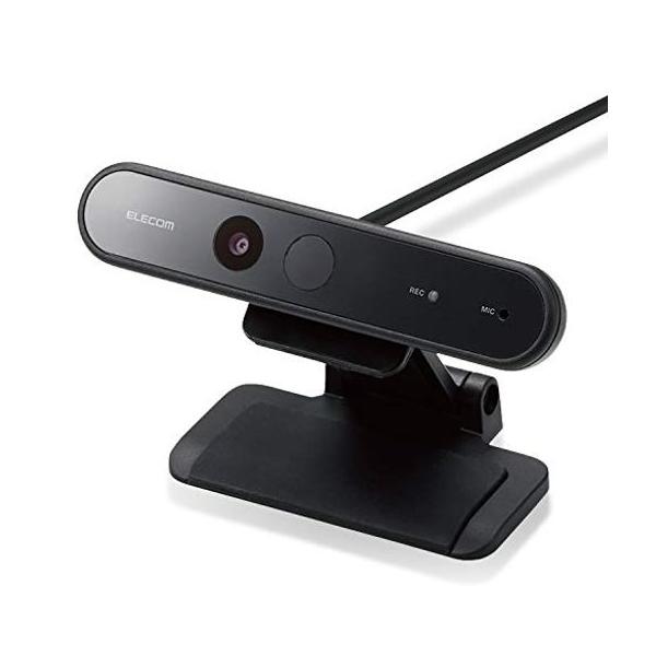 他サイト： エレコムWEBカメラUCAM-CF20FBBK200万画素フルHD1080p30FPSWindowsHello顔認証対応マイク内蔵ケーブル長1.5mブラックの商品画像
