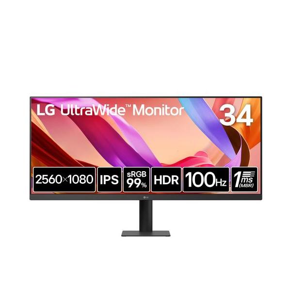 他サイト： LGウルトラワイドモニターUltraWideMonitor34U511A-B平面34インチ/2560x1080/100Hz/MBR1ms/IPS/sRGB99%/DisplayHDRの商品画像