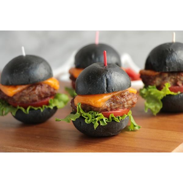 (冷凍）【 黒ミニバンズ 24個 ×1ケース（ １２パック ）】(ケース販売) 黒いバンズ ミニサイズ バンズ   ミ二 バーガーオードブル 冷凍食品 簡単　黒炭