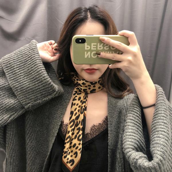 ⭐︎豹柄ストール⭐︎SILK FEEL ストール スカーフ ヒョウ柄 アニマル柄 シルクタッチ