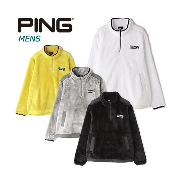 PING ゴルフウェア ボアフリースハーフジッププルオーバー PING ゴルフウェア ボアフリースハーフジッププルオーバー