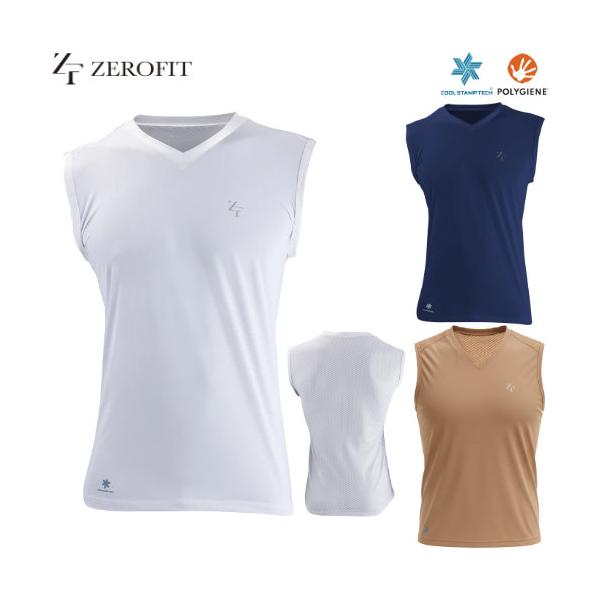アイスメッシュ Vネックノースリーブアンダーウェア ゴルフ 夏用ICE MESH  男女兼用 ZEROFIT イオンスポーツ